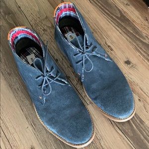 Ben Sherman blue suede boots